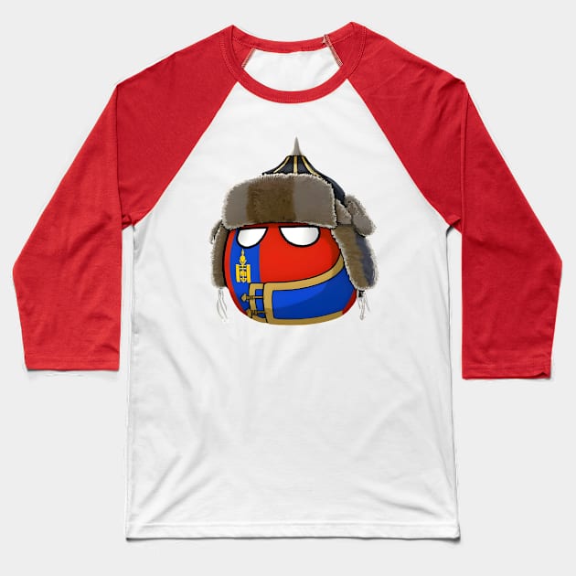 Mongolia Polandball Baseball T-Shirt by Polandball World